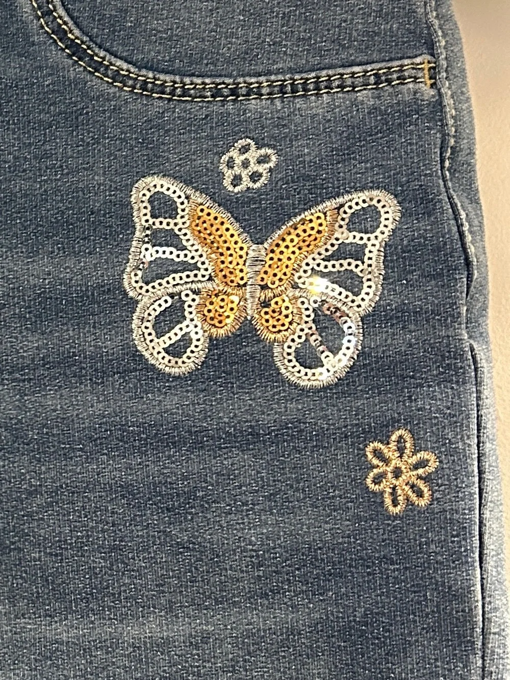 Girls SO Jeggings with Butterfly detail